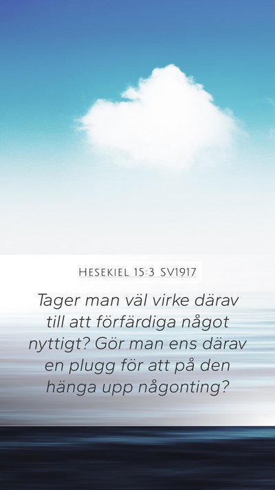 Hesekiel 15:3 SV1917 Bible Verse Image