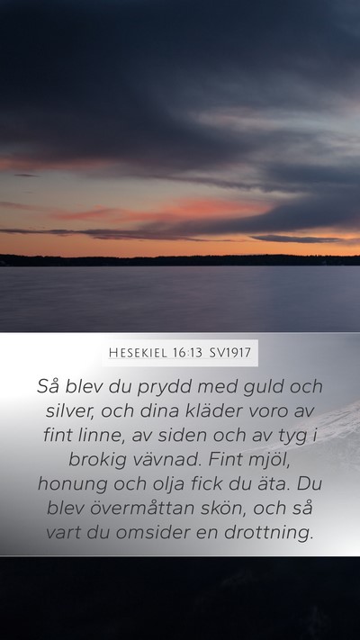 Hesekiel 16:13 SV1917 Bible Verse Image
