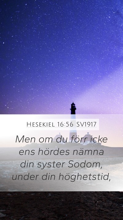 Hesekiel 16:56 SV1917 Bible Verse Image