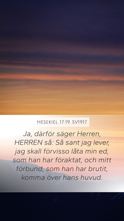 Hesekiel 17:19 SV1917 Bible Verse Image