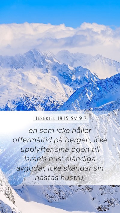 Hesekiel 18:15 SV1917 Bible Verse Image