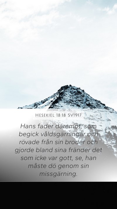 Hesekiel 18:18 SV1917 Mobile Phone Wallpaper - Hans fader däremot, som begick våldsgärningar - Mobile Bible Verse Wallpaper