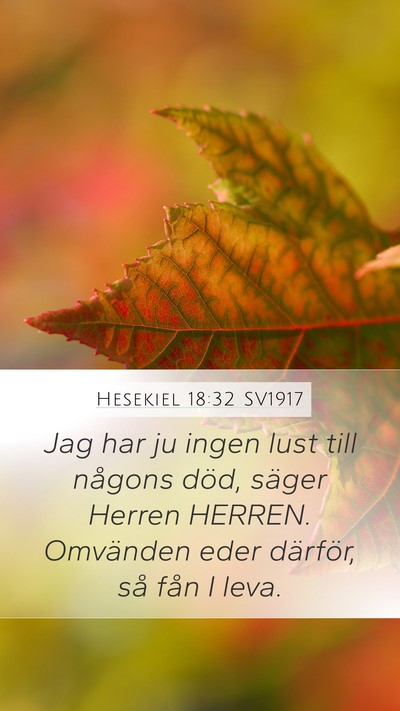 Hesekiel 18:32 SV1917 Bible Verse Image