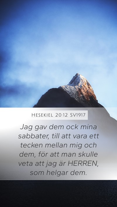 Hesekiel 20:12 SV1917 Bible Verse Image