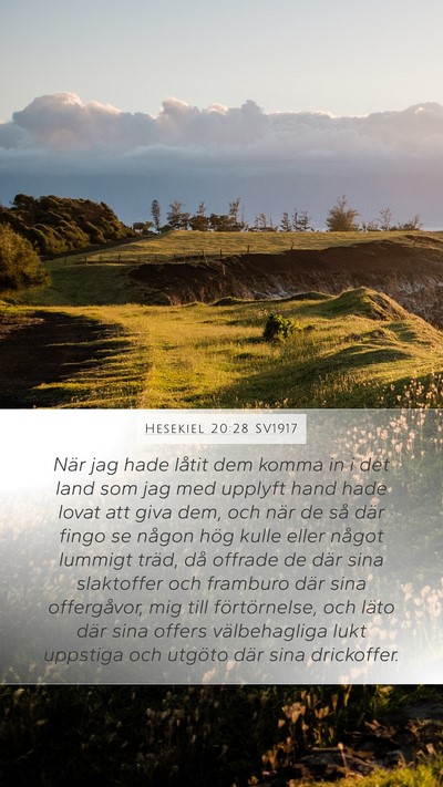 Hesekiel 20:28 SV1917 Bible Verse Image