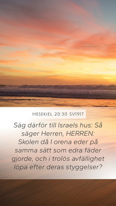 Hesekiel 20:30 SV1917 Bible Verse Image