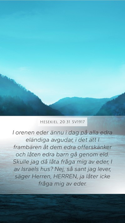 Hesekiel 20:31 SV1917 Bible Verse Image