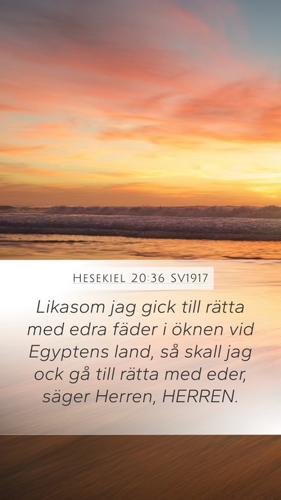 Hesekiel 20:36 SV1917 Bible Verse Image