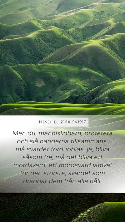 Hesekiel 21:14 SV1917 Bible Verse Image
