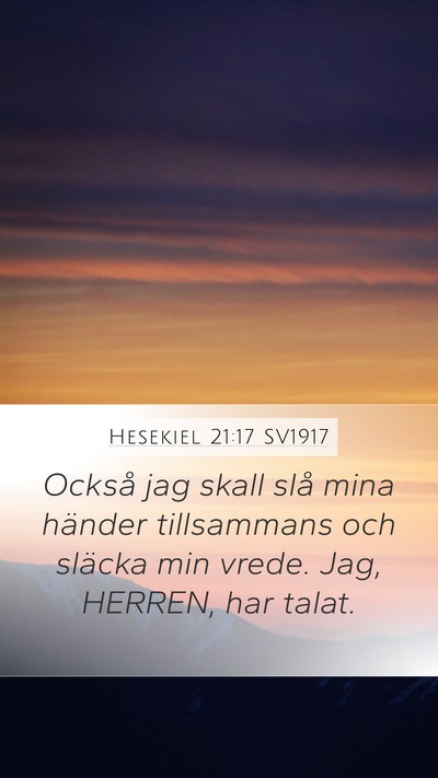 Hesekiel 21:17 SV1917 Bible Verse Image