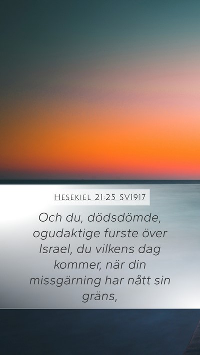 Hesekiel 21:25 SV1917 Bible Verse Image