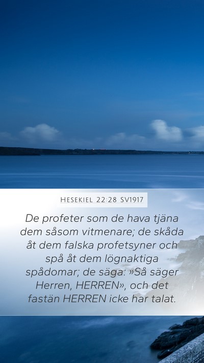 Hesekiel 22:28 SV1917 Bible Verse Image