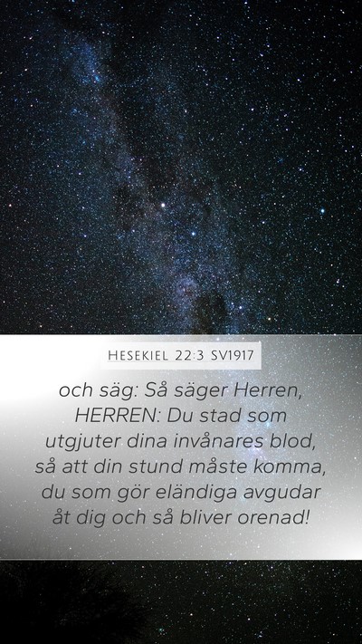 Hesekiel 22:3 SV1917 Bible Verse Image