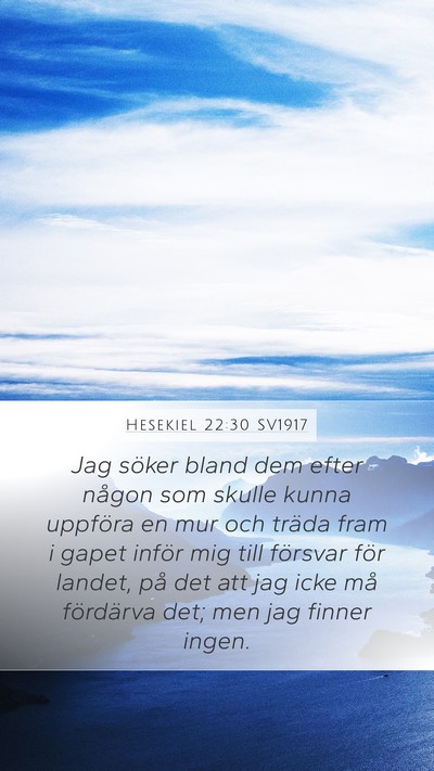 Hesekiel 22:30 SV1917 Bible Verse Image