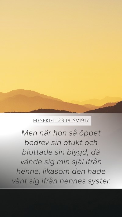 Hesekiel 23:18 SV1917 Bible Verse Image