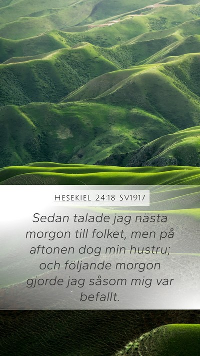 Hesekiel 24:18 SV1917 Bible Verse Image