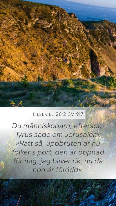 Hesekiel 26:2 SV1917 Bible Verse Image