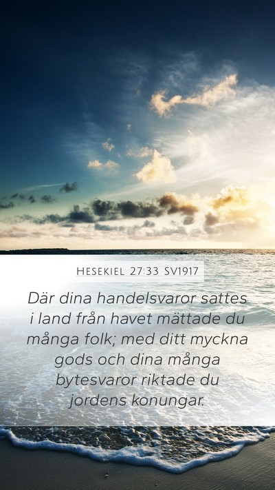 Hesekiel 27:33 SV1917 Bible Verse Image