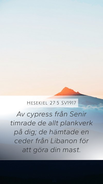 Hesekiel 27:5 SV1917 Bible Verse Image