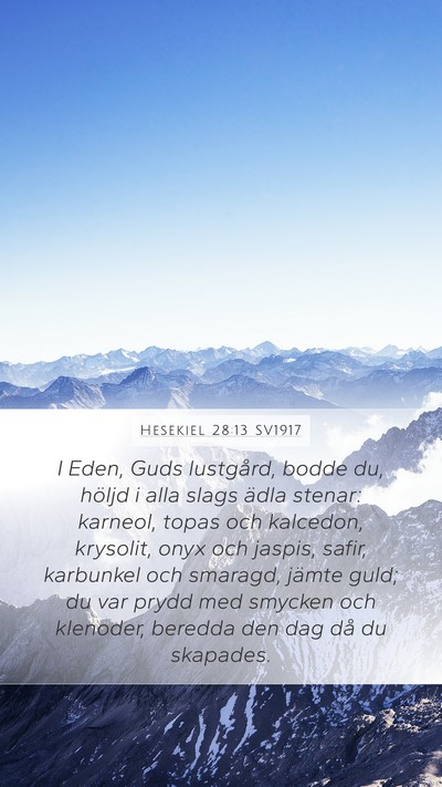 Hesekiel 28:13 SV1917 Bible Verse Image
