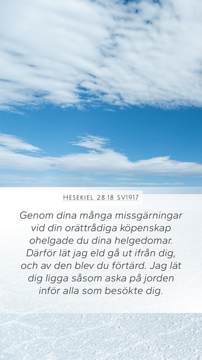 Hesekiel 28:18 SV1917 Bible Verse Image