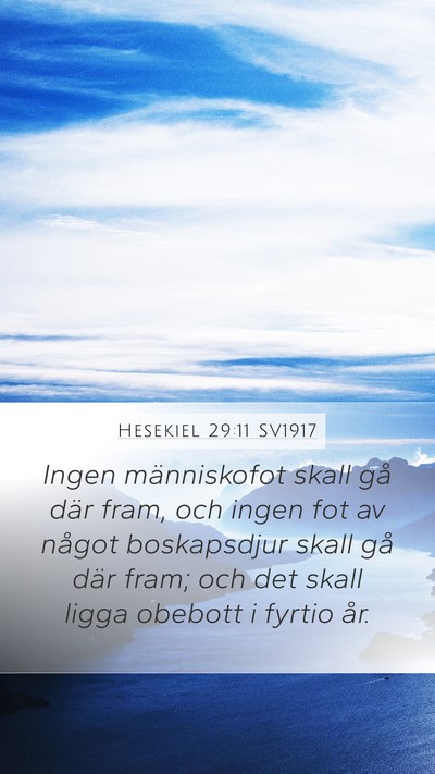 Hesekiel 29:11 SV1917 Bible Verse Image