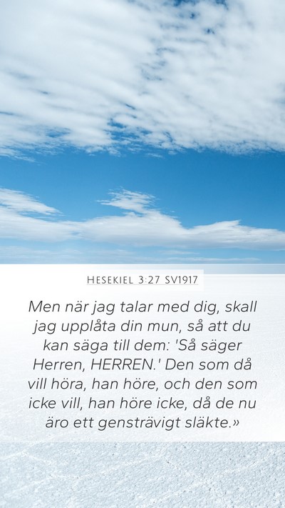 Hesekiel 3:27 SV1917 Bible Verse Image