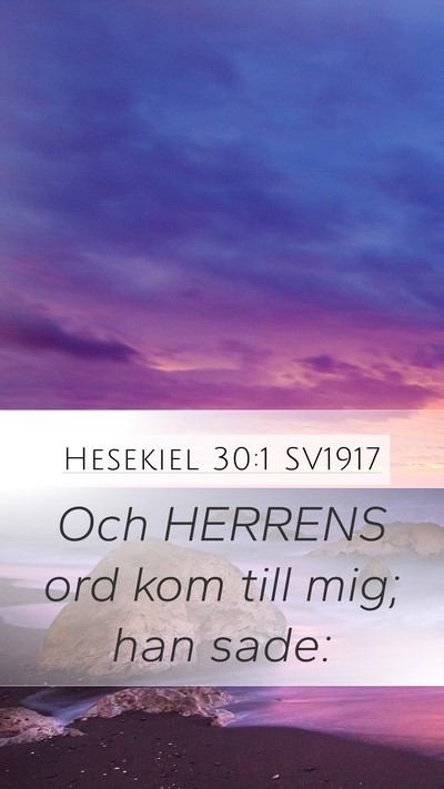 Hesekiel 30:1 SV1917 Bible Verse Image