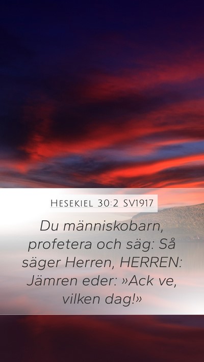 Hesekiel 30:2 SV1917 Bible Verse Image