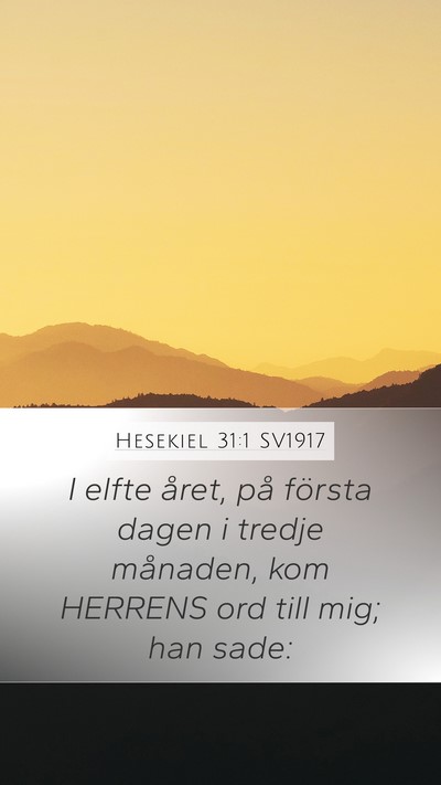 Hesekiel 31:1 SV1917 Bible Verse Image