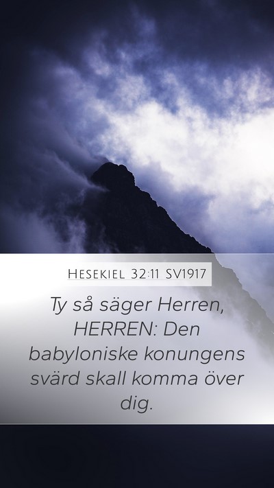 Hesekiel 32:11 SV1917 Bible Verse Image