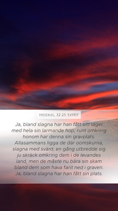 Hesekiel 32:25 SV1917 Bible Verse Image