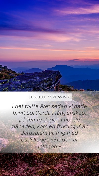 Hesekiel 33:21 SV1917 Bible Verse Image