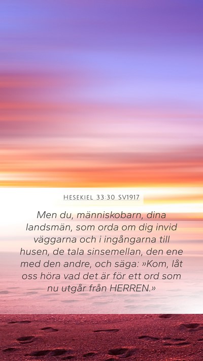 Hesekiel 33:30 SV1917 Bible Verse Image