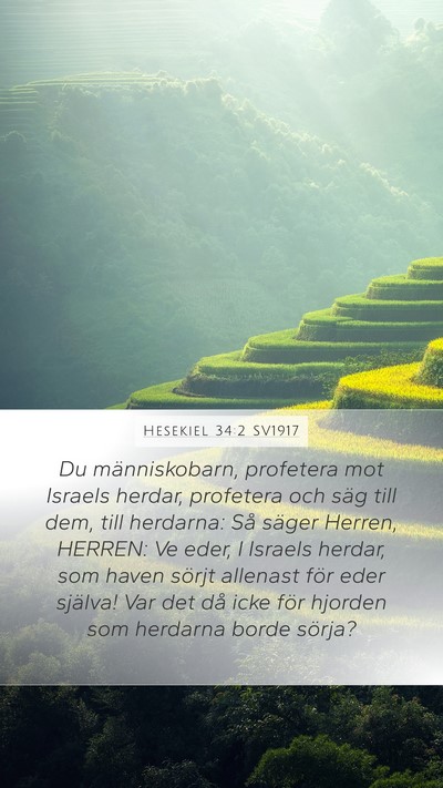 Hesekiel 34:2 SV1917 Bible Verse Image
