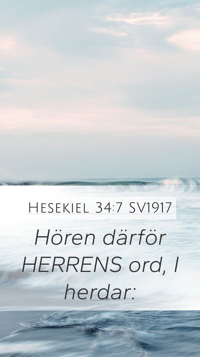 Hesekiel 34:7 SV1917 Bible Verse Image