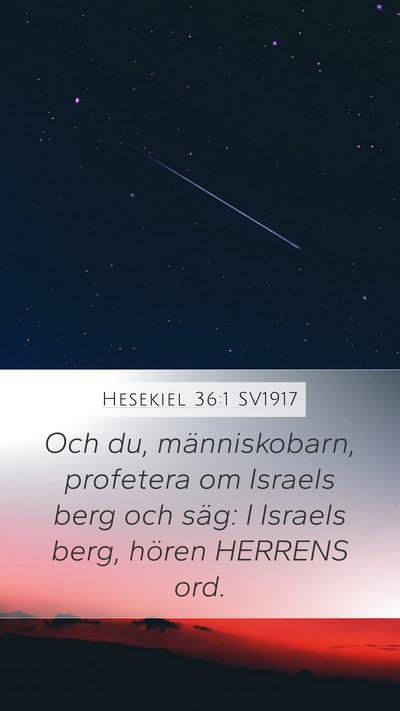 Hesekiel 36:1 SV1917 Bible Verse Image