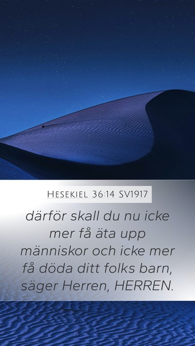 Hesekiel 36:14 SV1917 Bible Verse Image