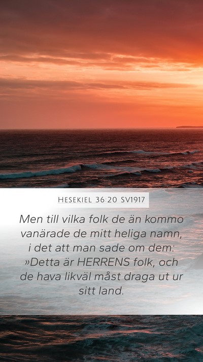 Hesekiel 36:20 SV1917 Bible Verse Image