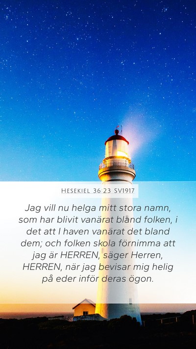 Hesekiel 36:23 SV1917 Bible Verse Image