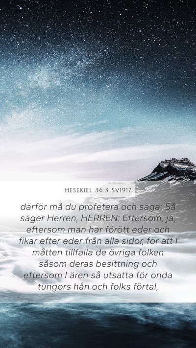 Hesekiel 36:3 SV1917 Bible Verse Image