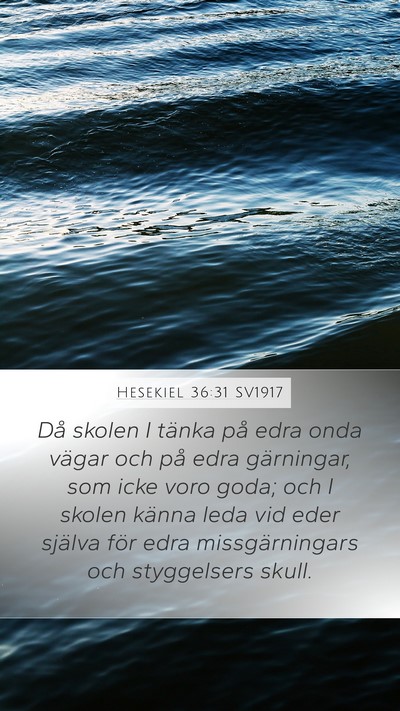 Hesekiel 36:31 SV1917 Bible Verse Image