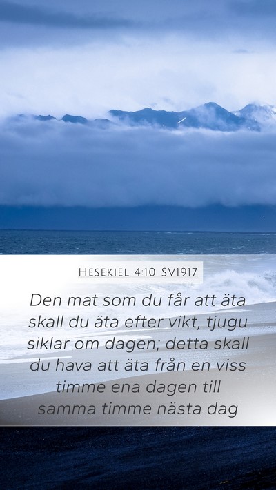 Hesekiel 4:10 SV1917 Bible Verse Image