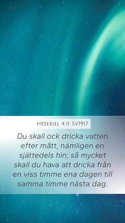 Hesekiel 4:11 SV1917 Bible Verse Image