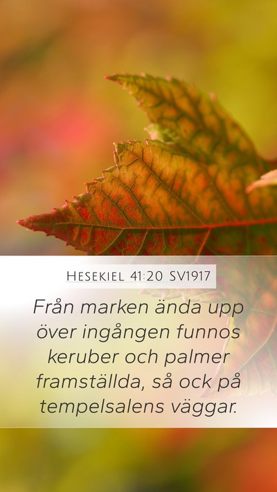 Hesekiel 41:20 SV1917 Bible Verse Image