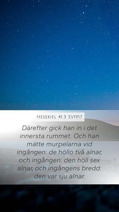 Hesekiel 41:3 SV1917 Bible Verse Image
