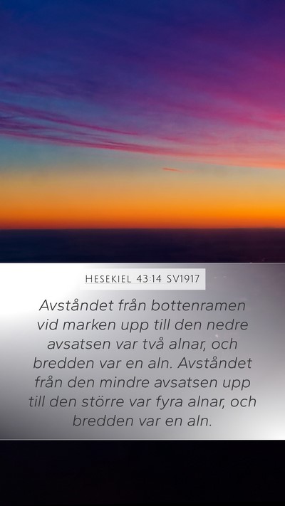 Hesekiel 43:14 SV1917 Bible Verse Image