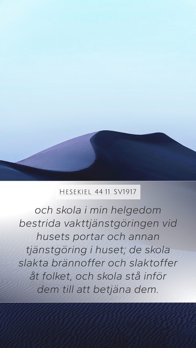 Hesekiel 44:11 SV1917 Bible Verse Image