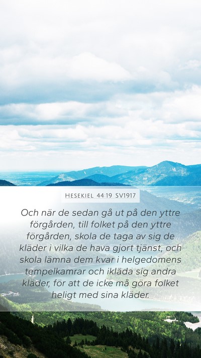Hesekiel 44:19 SV1917 Bible Verse Image