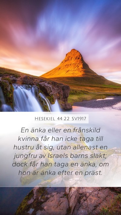 Hesekiel 44:22 SV1917 Bible Verse Image